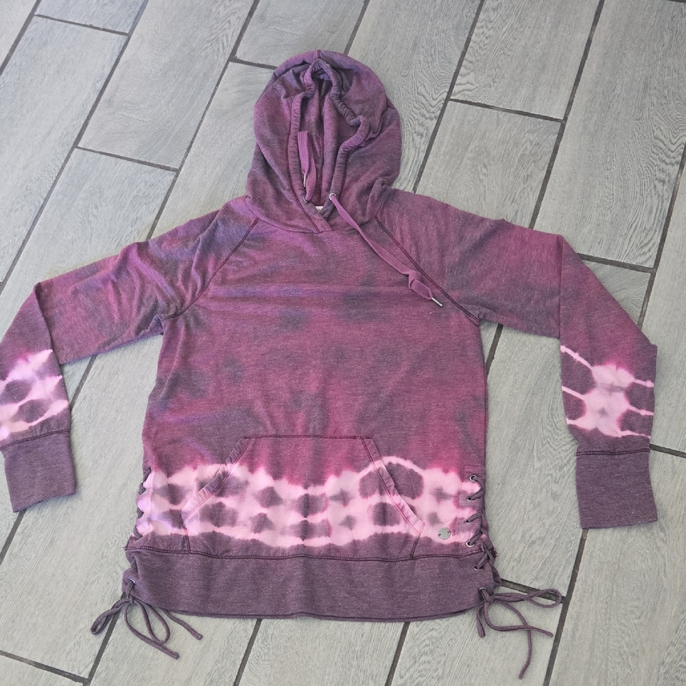 Ideology Women’s Purple Tie-Dye‎ Hoodie – Size M  7ws